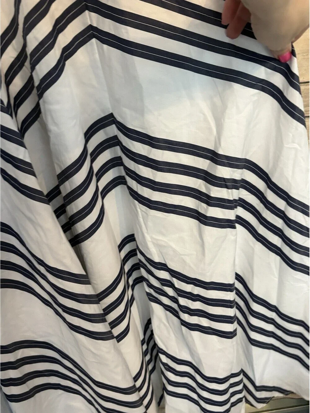 HILL HOUSE HOME NWT The Margot Dress Size XL  Stripe Navy Blue White